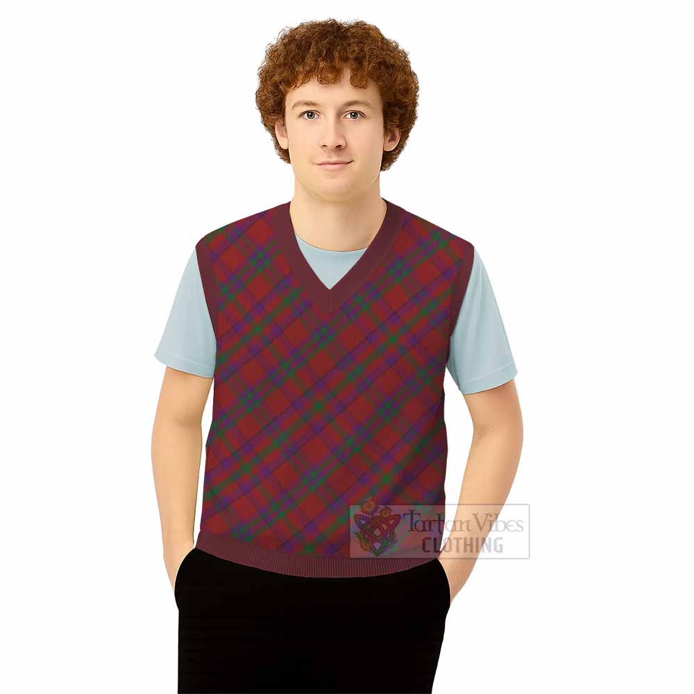 Fiddes Tartan  Knitted V-Neck Vest Cross Style