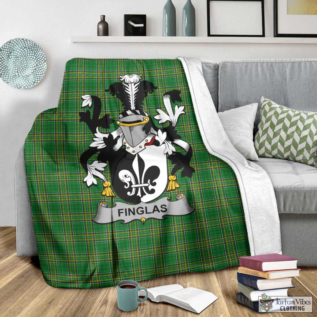 Finglas Irish Clan Tartan Blanket with Coat of Arms - Tartan Vibes Clothing