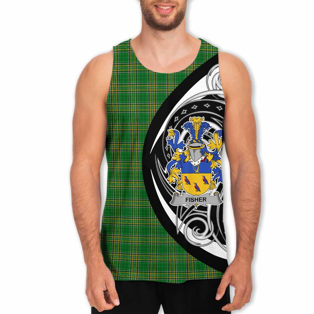 Tartan Vibes Clothing Fisher Irish Clan Men's Tank Top Celtic Circle Style