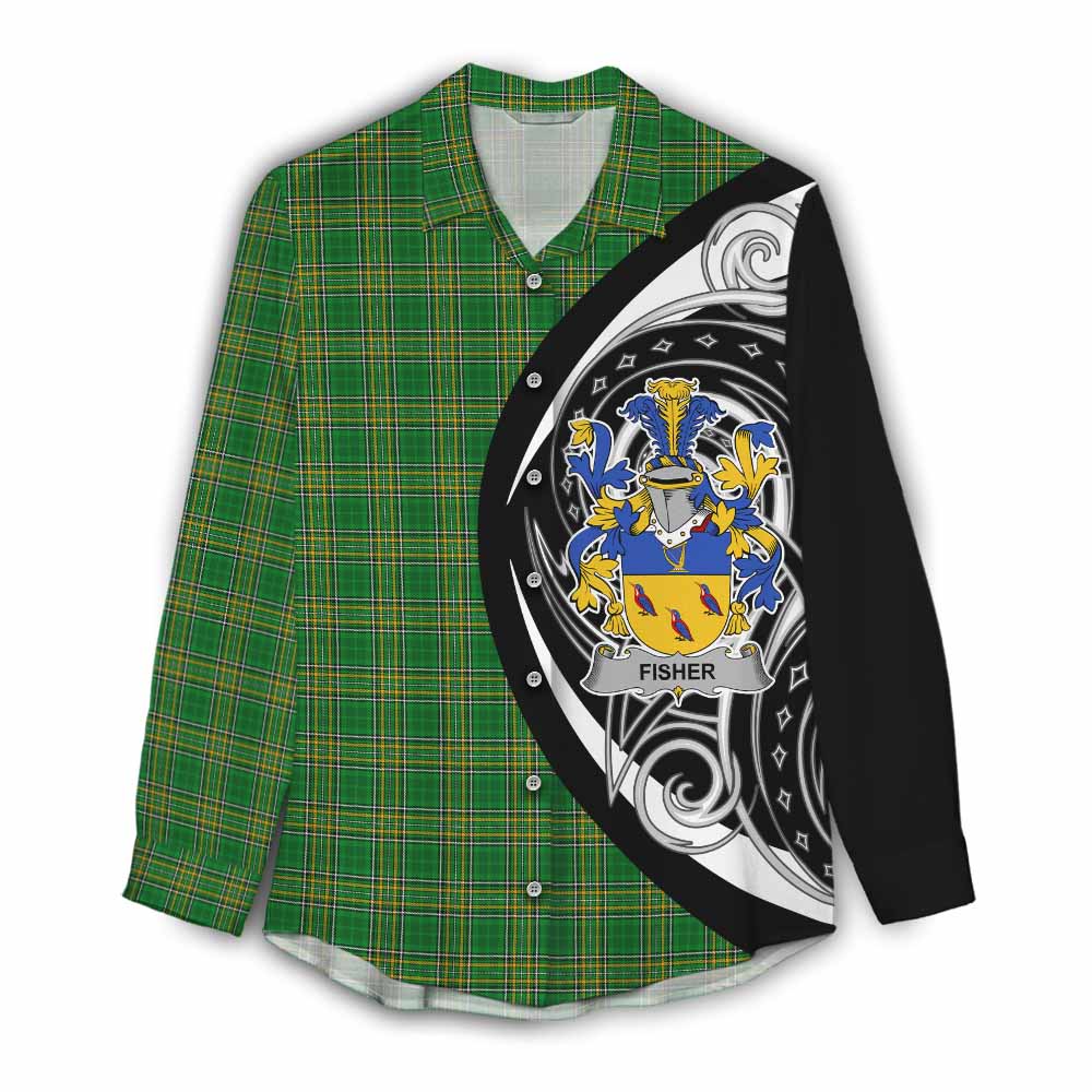 Fisher Irish Clan Women's Casual Shirt Celtic Circle Style Female - Tartan Vibes Clothing