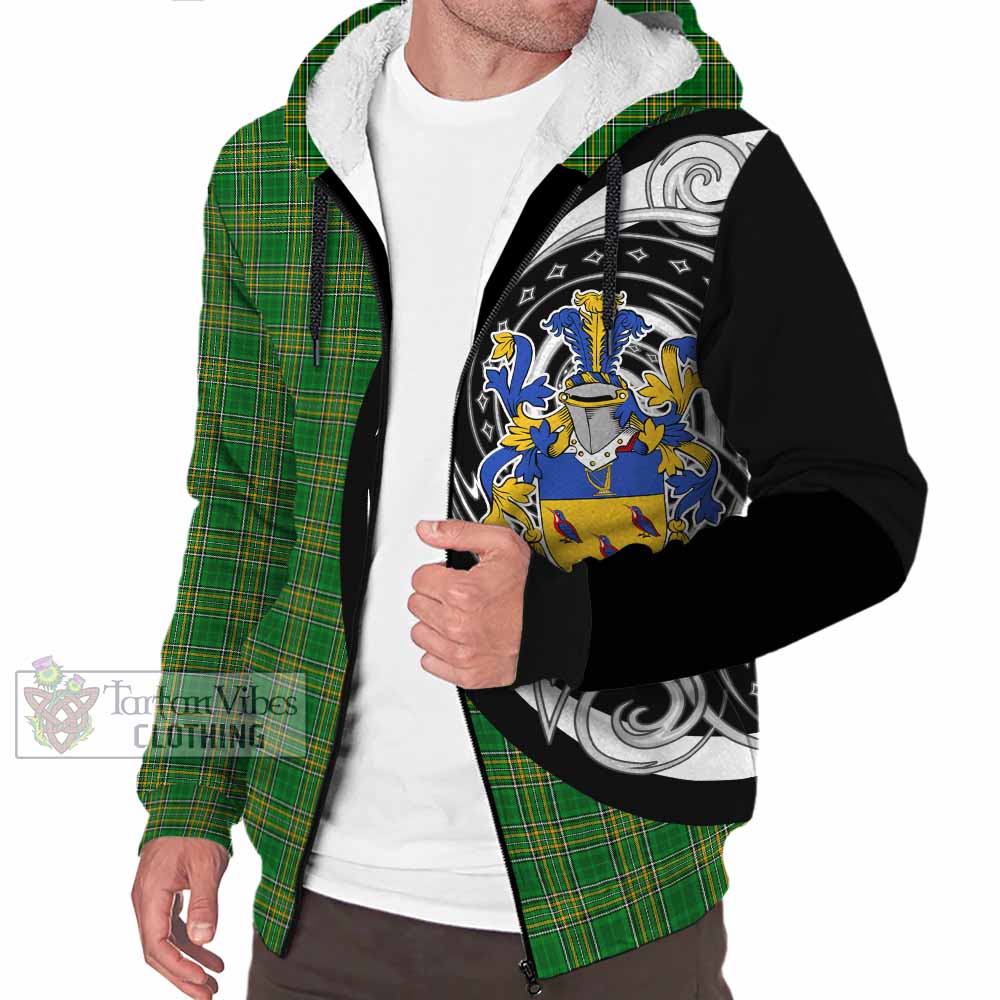 Tartan Vibes Clothing Fisher Irish Clan Sherpa Hoodie Celtic Circle Style