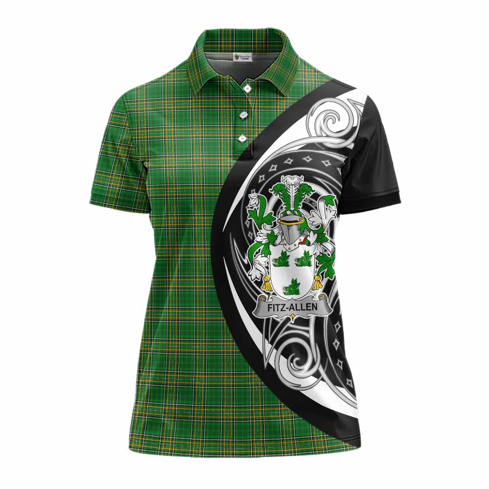 Fitz-Allen Irish Clan Women's Polo Shirt Celtic Circle Style Women - Tartan Vibes Clothing