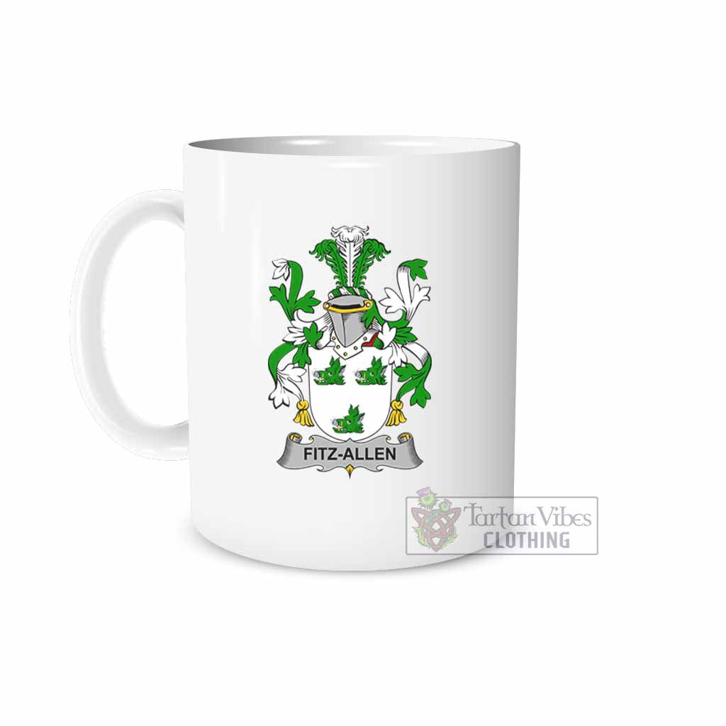 Fitz-Allen Irish Clan Coat of Arms Ceramic Mug White - 2D-tartanvibesclothing