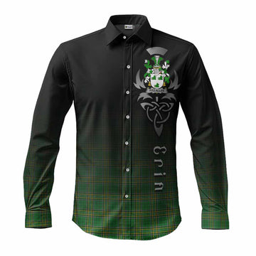 Fitz-Allen Irish Clan Long Sleeve Button Shirt with Coat of Arms Erin Go Bragh Celtic Inspired Men's Shirt S - Tartan Vibes Clothing