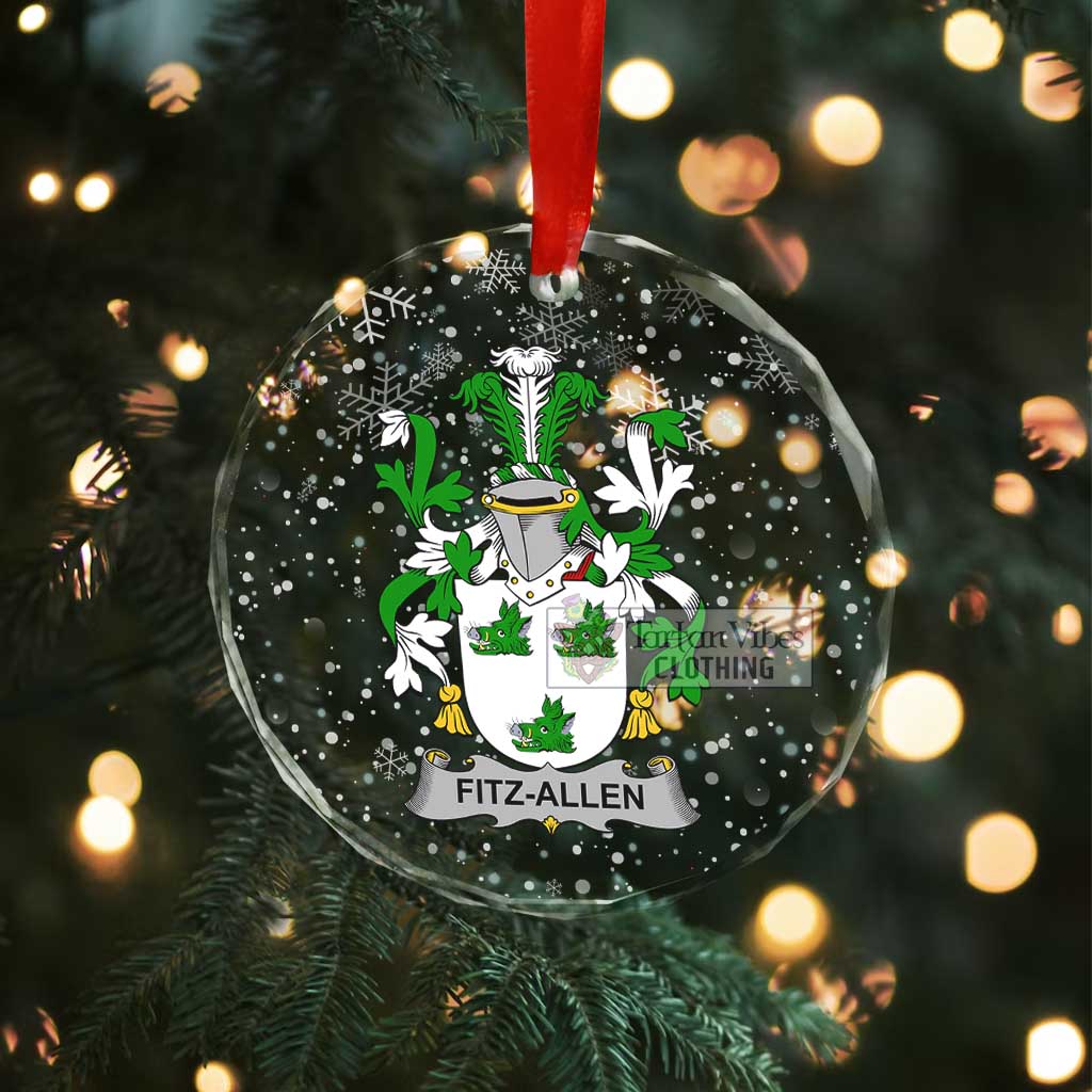 Fitz-Allen Irish Clan Christmas Glass Ornament with Coat of Arms - 2D-tartanvibesclothing