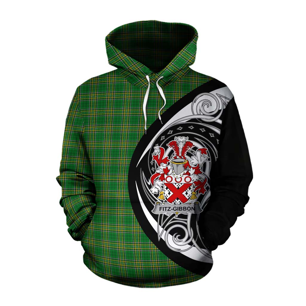 Tartan Vibes Clothing Fitz-Gibbon Irish Clan Cotton Hoodie Celtic Circle Style