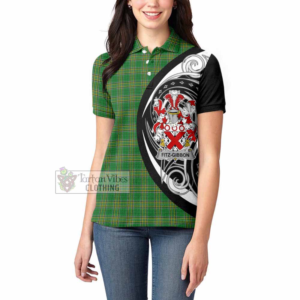 Tartan Vibes Clothing Fitz-Gibbon Irish Clan Women's Polo Shirt Celtic Circle Style