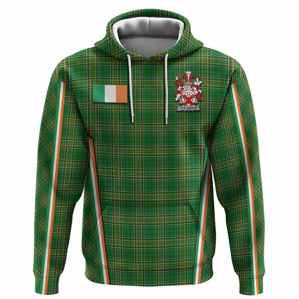 Fitz-Gibbon Irish Clan Coat of Arm Tartan Hoodie Flag Style