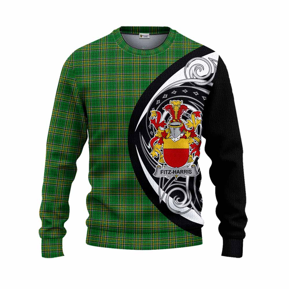 Tartan Vibes Clothing Fitz-Harris Irish Clan Knitted Sweater Celtic Circle Style