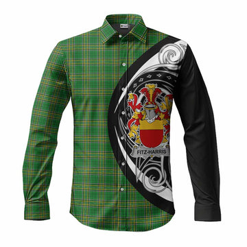 Fitz-Harris Irish Clan Long Sleeve Button Shirt Celtic Circle Style Men's Shirt S - Tartan Vibes Clothing