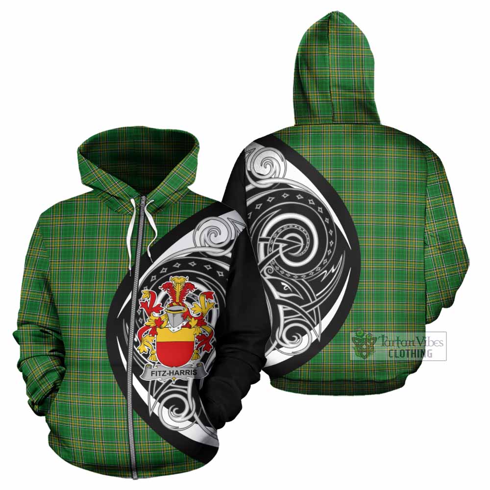 Fitz-Harris Irish Clan Hoodie Celtic Circle Style Zip Hoodie - Tartan Vibes Clothing