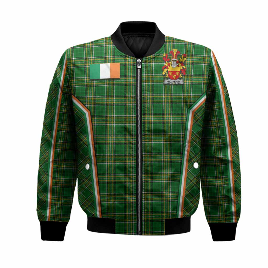 Fitz-Henry Irish Clan Coat of Arm Tartan Bomber Jacket Flag Style