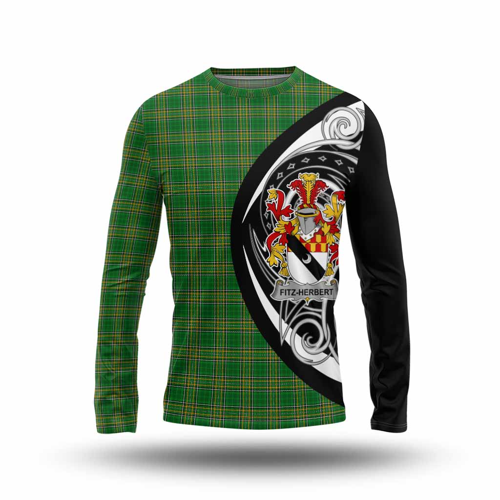 Tartan Vibes Clothing Fitz-Herbert Irish Clan Long Sleeve T-Shirt Celtic Circle Style