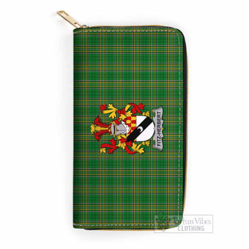 Fitz-Herbert Irish Clan Tartan Women's Leather Wallet with Coat of Arms