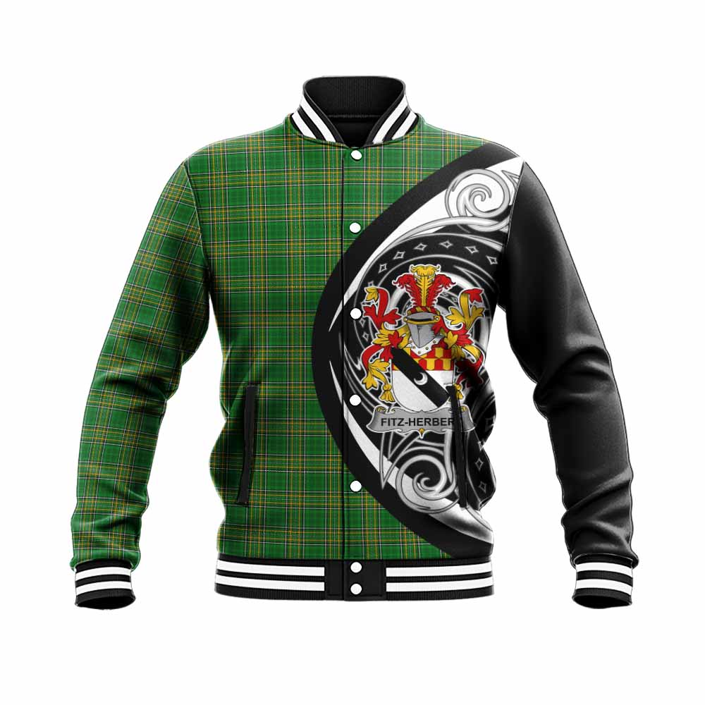 Fitz-Herbert Irish Clan Baseball Jacket Celtic Circle Style Unisex - Tartan Vibes Clothing