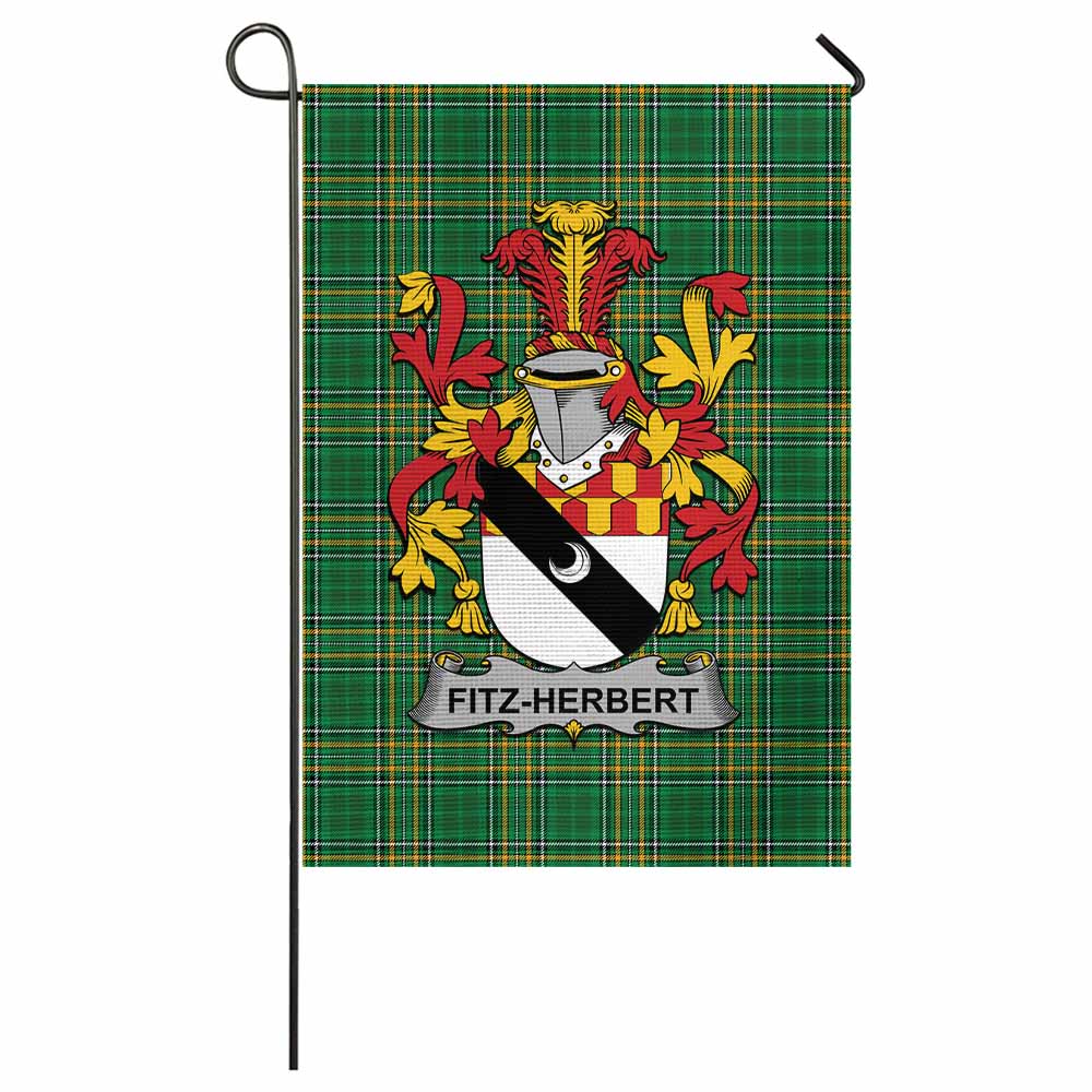 Fitz-Herbert Irish Clan Tartan Flag with Coat of Arms