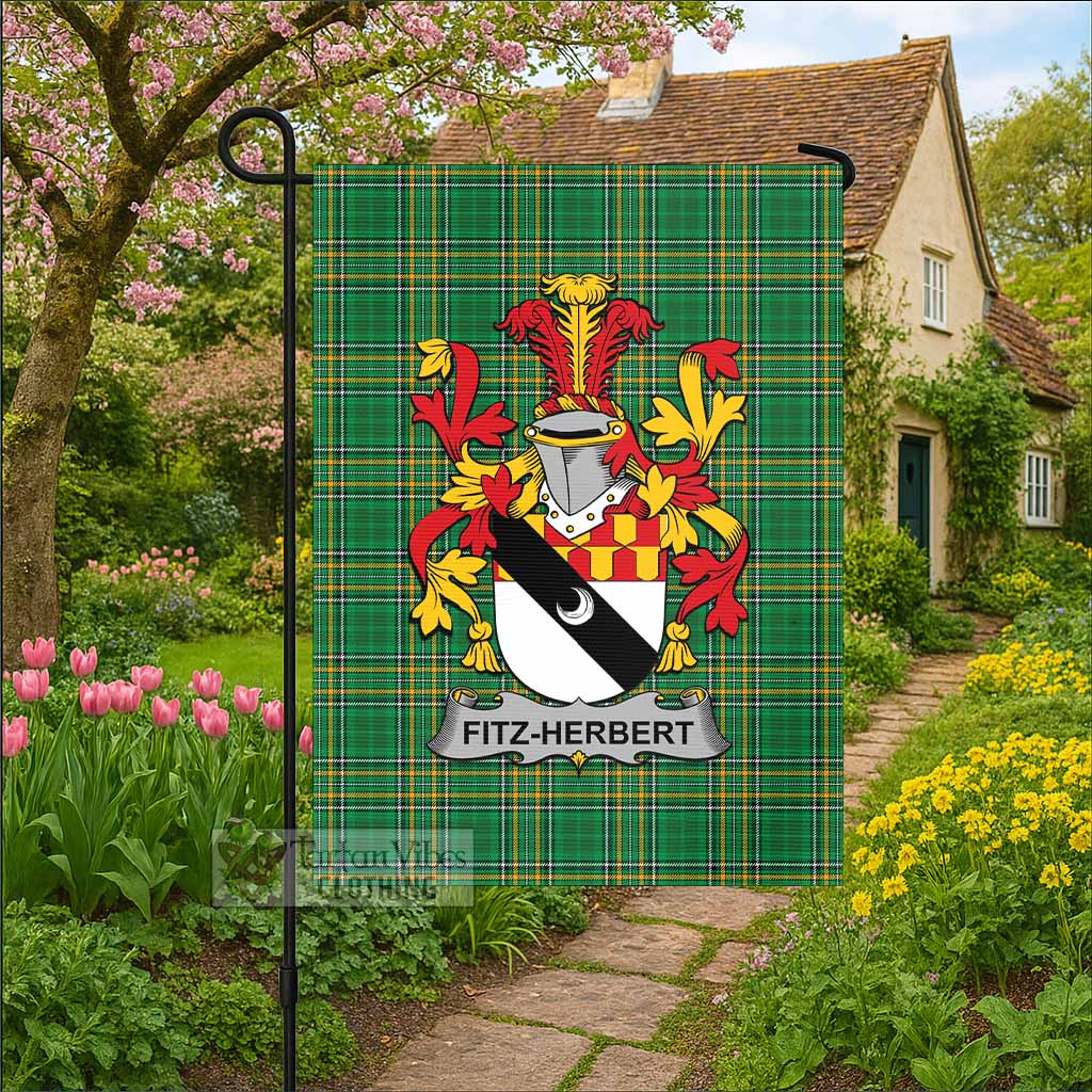 Fitz-Herbert Irish Clan Tartan Flag with Coat of Arms