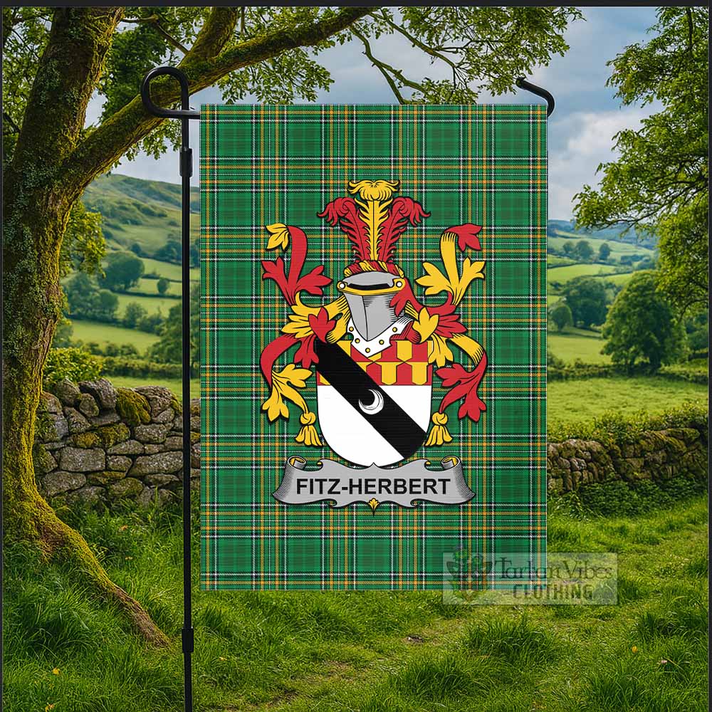 Fitz-Herbert Irish Clan Tartan Flag with Coat of Arms
