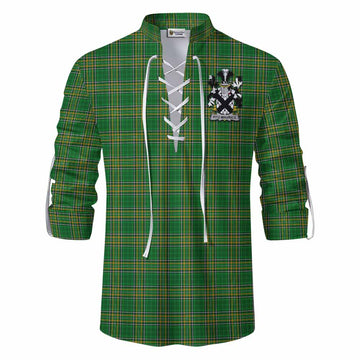 Fitz-Maurice Irish Clan Tartan Ghillie Kilt Shirt with Coat of Arms Men - Tartan Vibes Clothing