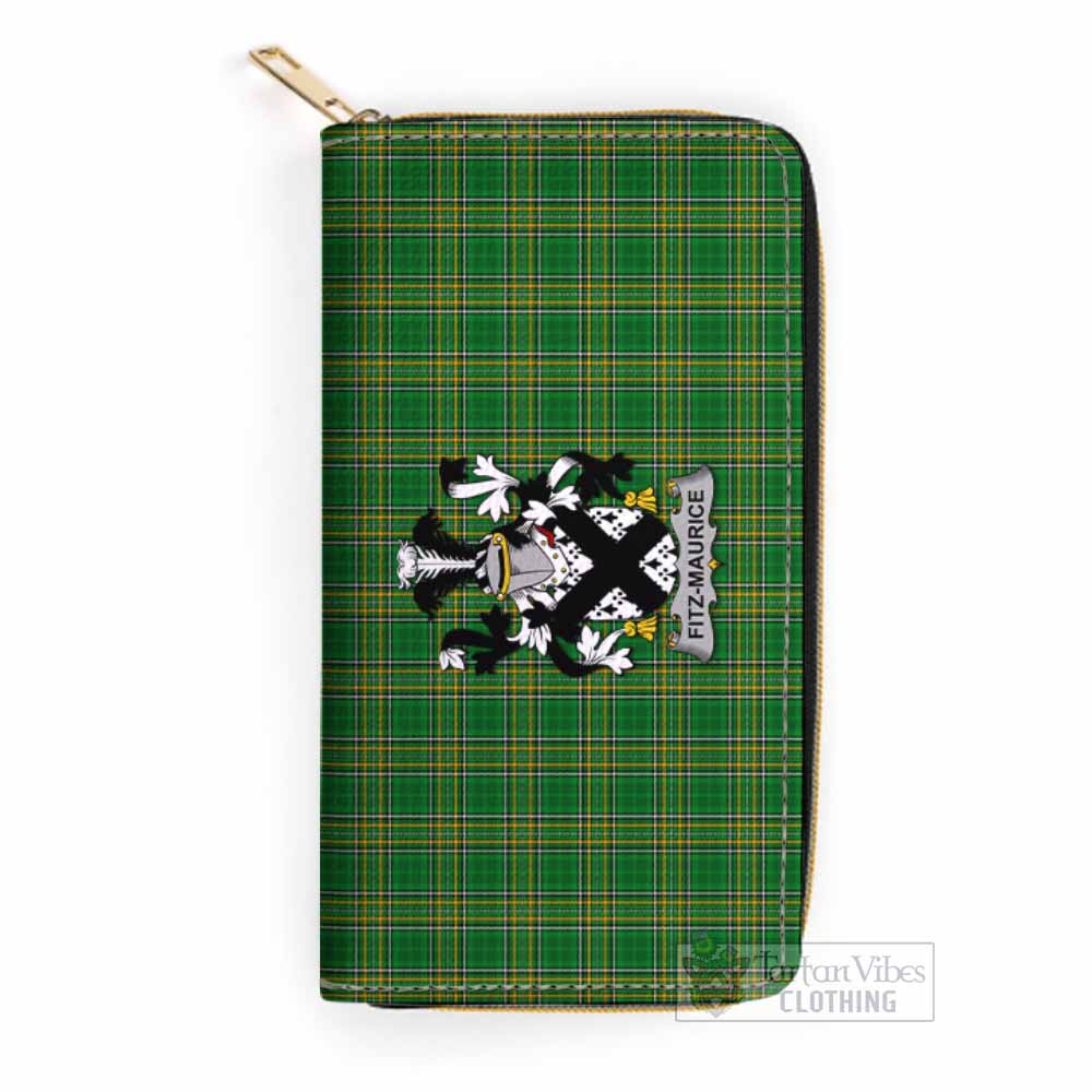 Fitz-Maurice Irish Clan Tartan Women's Leather Wallet with Coat of Arms One Size 19.7*10.5*3.5 cm - Tartan Vibes Clothing