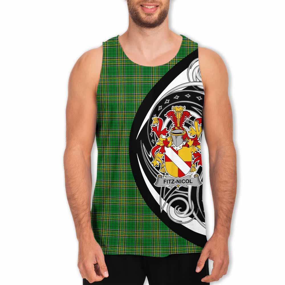 Tartan Vibes Clothing Fitz-Nicol Irish Clan Men's Tank Top Celtic Circle Style