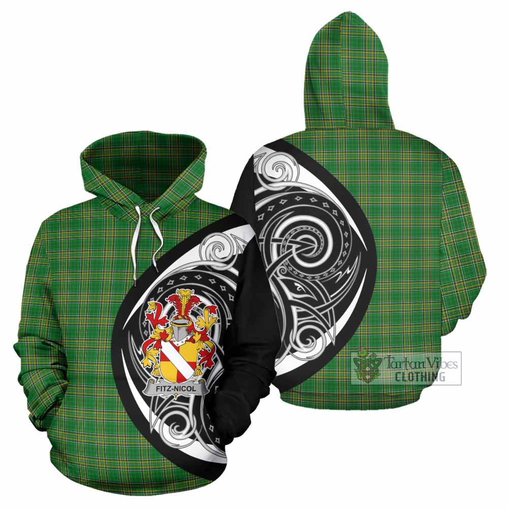 Tartan Vibes Clothing Fitz-Nicol Irish Clan Hoodie Celtic Circle Style