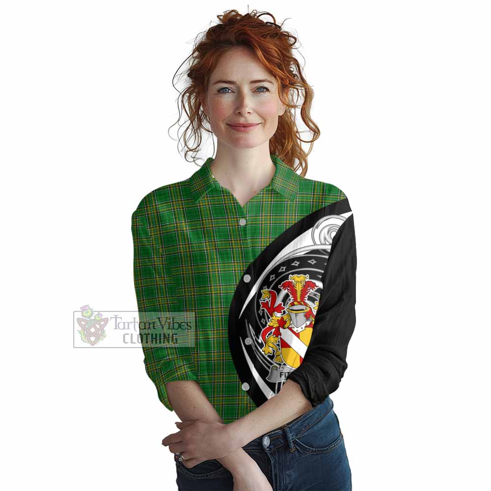 Fitz-Nicol Irish Clan Women's Casual Shirt Celtic Circle Style - Tartan Vibes Clothing