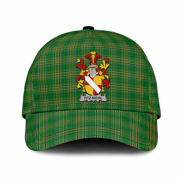 Fitz-Nicol Irish Clan Tartan Classic Cap with Coat of Arms