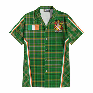 Fitz-Nicol Irish Clan Coat of Arm Tartan Cotton Hawaiian Shirt Flag Style