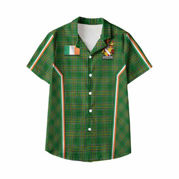 Fitz-Nicol Irish Clan Coat of Arm Tartan Kid Hawaiian Shirt Flag Style