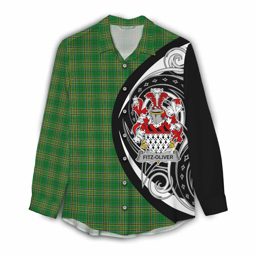 Fitz-Oliver Irish Clan Women's Casual Shirt Celtic Circle Style Female - Tartan Vibes Clothing