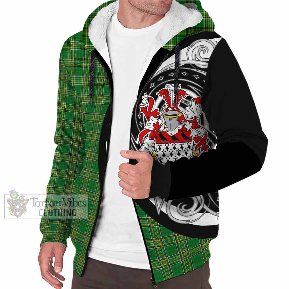 Tartan Vibes Clothing Fitz-Oliver Irish Clan Sherpa Hoodie Celtic Circle Style