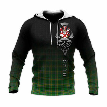 Fitz-Pearce Irish Clan Knitted Hoodie with Coat of Arms Erin Go Bragh Celtic Inspired