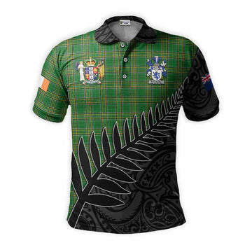 Fitz-Rery Irish Clan Tartan Polo Shirt with Coat of Arms New Zealand Silver Fern Half Style