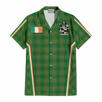 Fitz-Rice Irish Clan Coat of Arm Tartan Cotton Hawaiian Shirt Flag Style