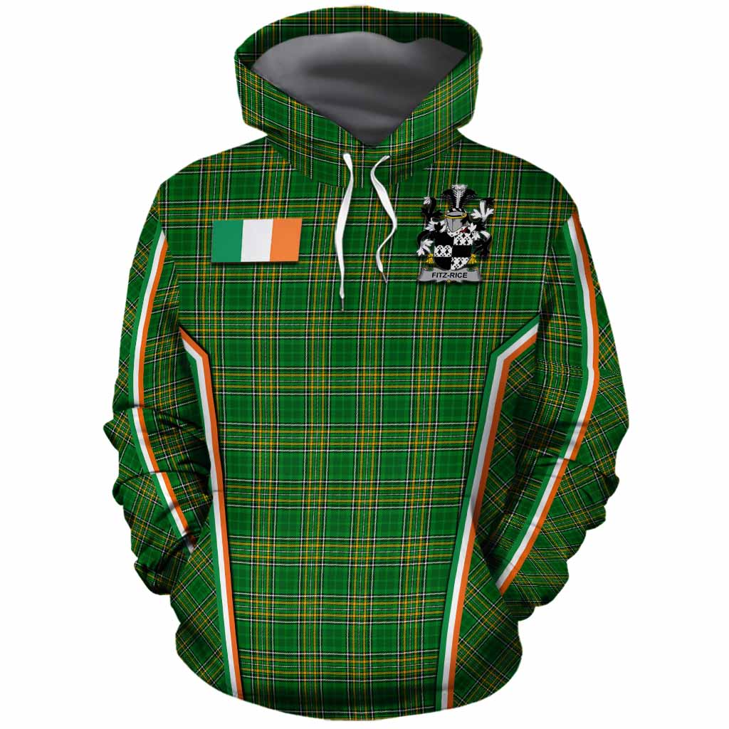 Fitz-Rice Irish Clan Coat of Arm Tartan Cotton Hoodie Flag Style