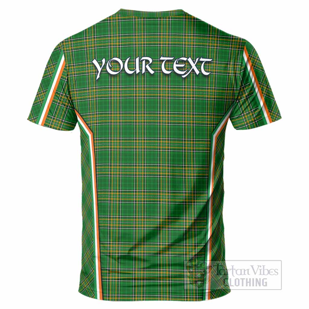 Fitz-Rice Irish Clan Coat of Arm Tartan T-Shirt Flag Style