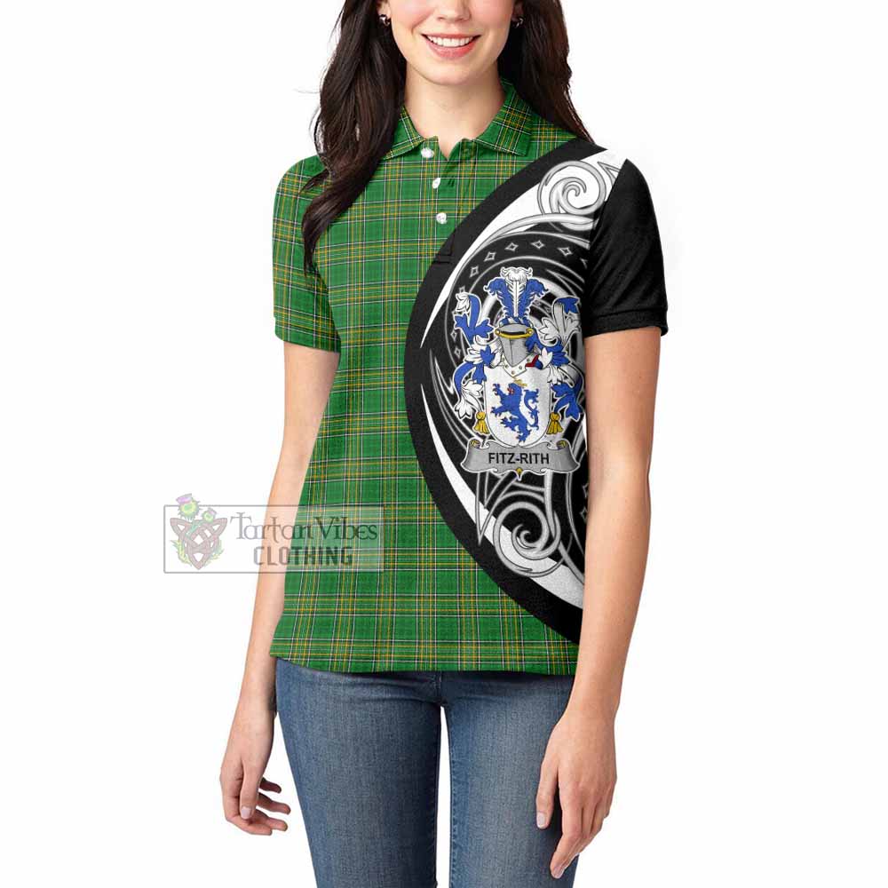 Fitz-Rith Irish Clan Women's Polo Shirt Celtic Circle Style - Tartan Vibes Clothing