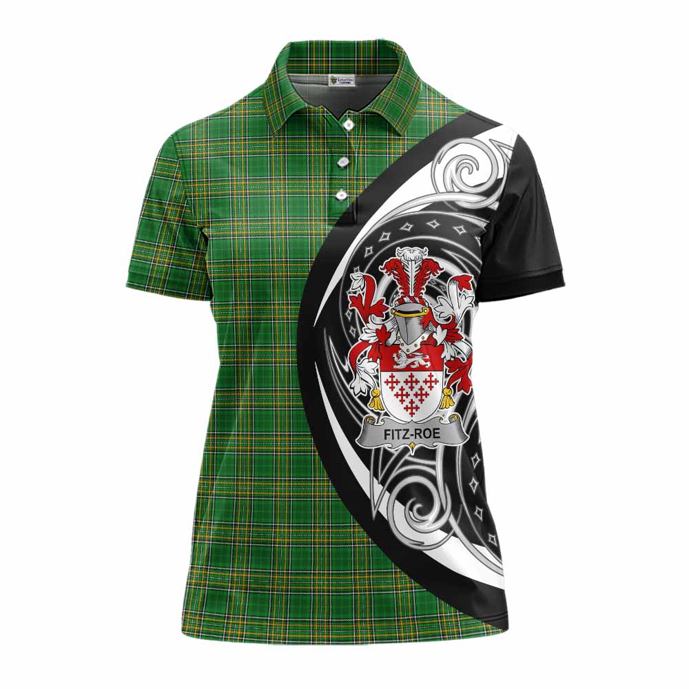 Fitz-Roe Irish Clan Women's Polo Shirt Celtic Circle Style Women - Tartan Vibes Clothing
