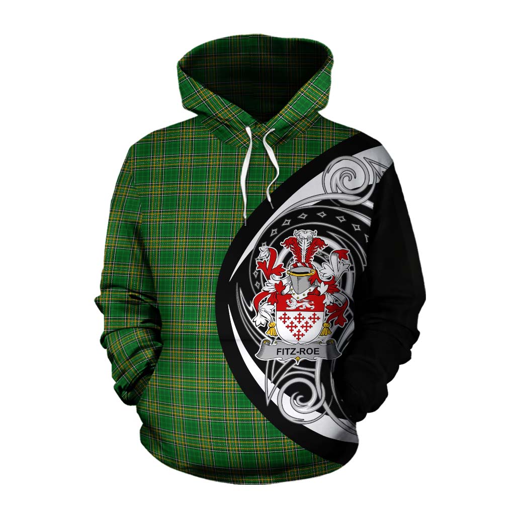 Tartan Vibes Clothing Fitz-Roe Irish Clan Cotton Hoodie Celtic Circle Style
