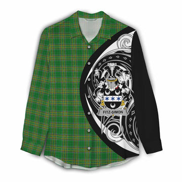 Fitz-Simon Irish Clan Women's Casual Shirt Celtic Circle Style Female - Tartan Vibes Clothing