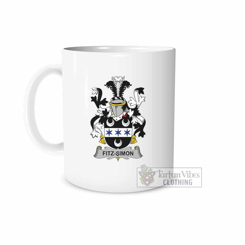 Tartan Vibes Clothing Fitz-Simon Irish Clan Coat of Arms Ceramic Mug