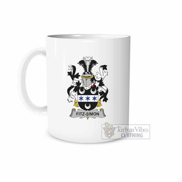 Tartan Vibes Clothing Fitz-Simon Irish Clan Coat of Arms Ceramic Mug