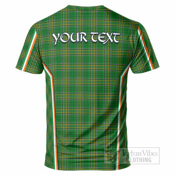 Fitz-Stephens Irish Clan Coat of Arm Tartan T-Shirt Flag Style