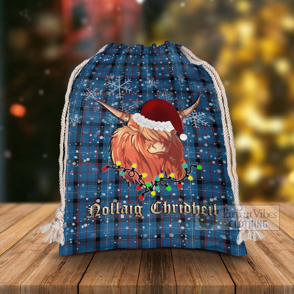 Fitzgerald Tartan Christmas Santa's Bag with Twinkle Highland Cattle - Tartan Vibes Clothing