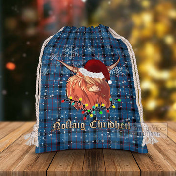 Fitzgerald Tartan Christmas Santa's Bag with Twinkle Highland Cattle - Tartan Vibes Clothing