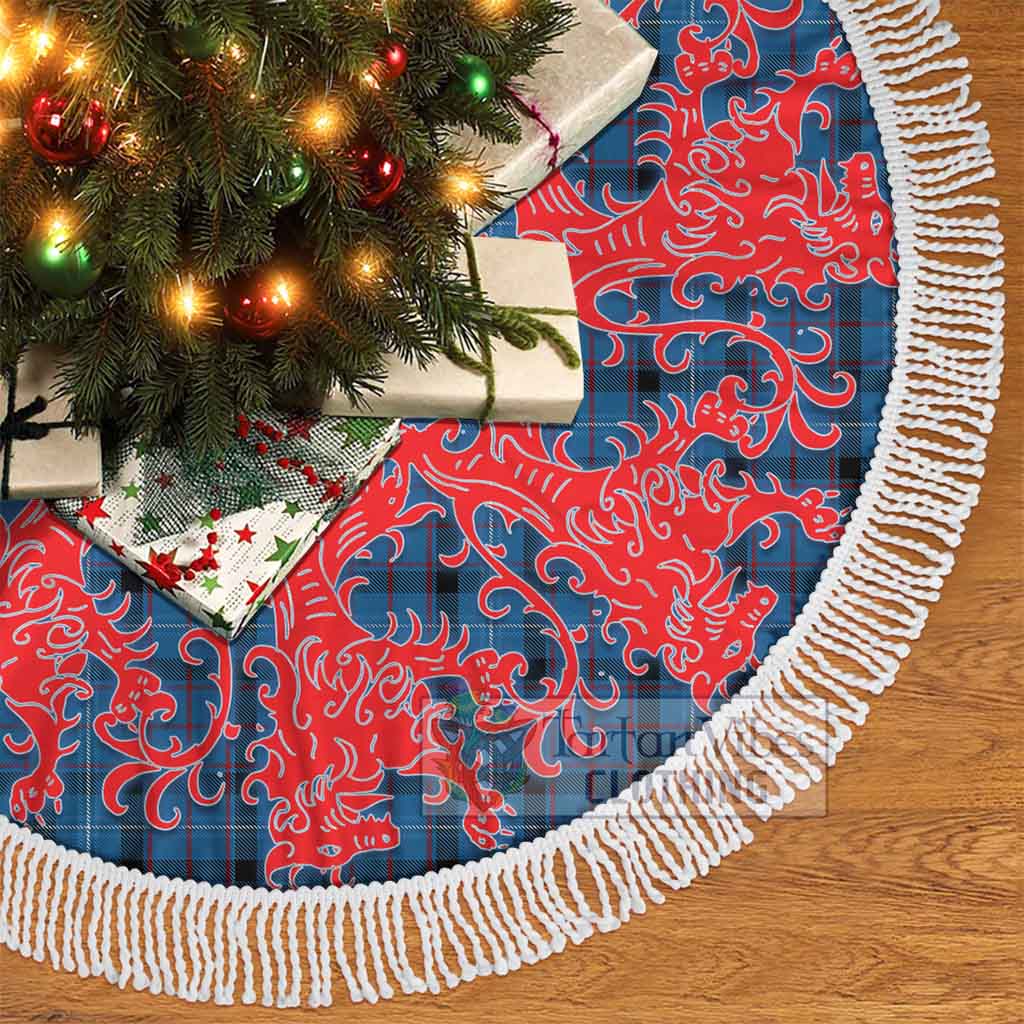 Fitzgerald Tartan Christmas Tree Skirt Lion Rampant Style - Tartan Vibes Clothing