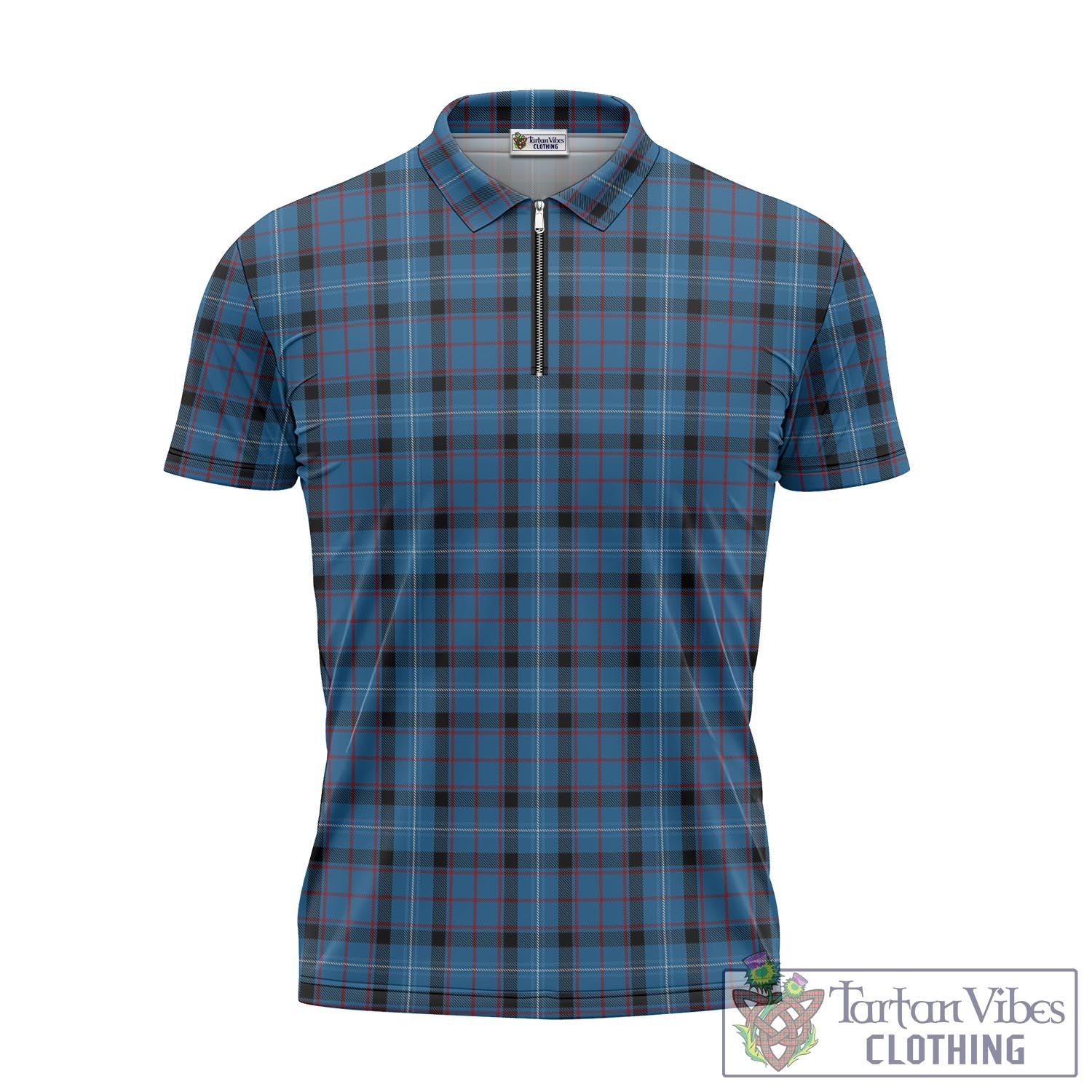 Fitzgerald Tartan Zipper Polo Shirt - Tartan Vibes Clothing
