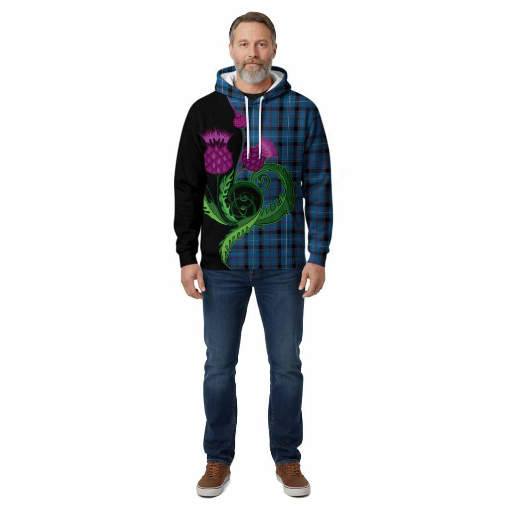 Fitzgerald Tartan Cotton Hoodie Traditional Scottish Thistle