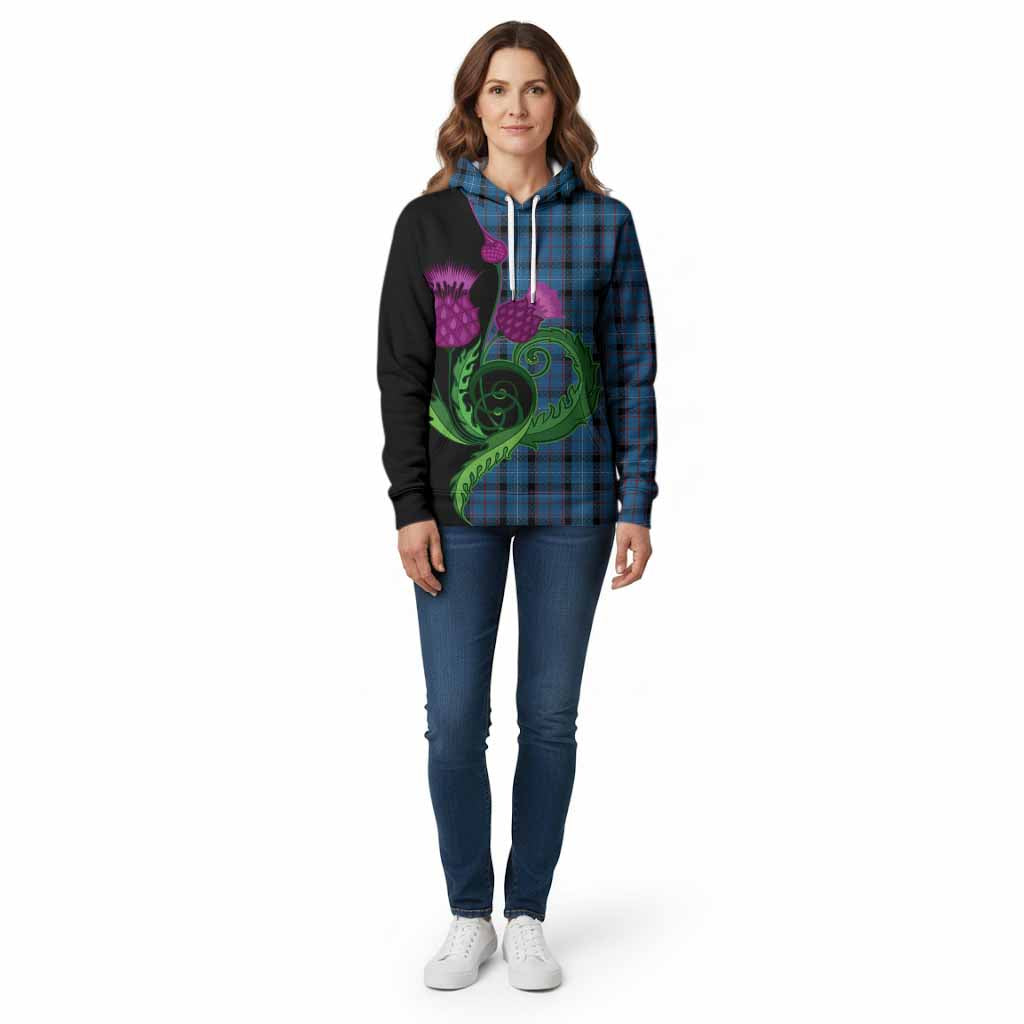 Fitzgerald Tartan Cotton Hoodie Traditional Scottish Thistle